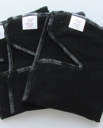 Black Winged Perfect Fit Preflat (WPFP) – Adjustable Cloth Diaper for Babies