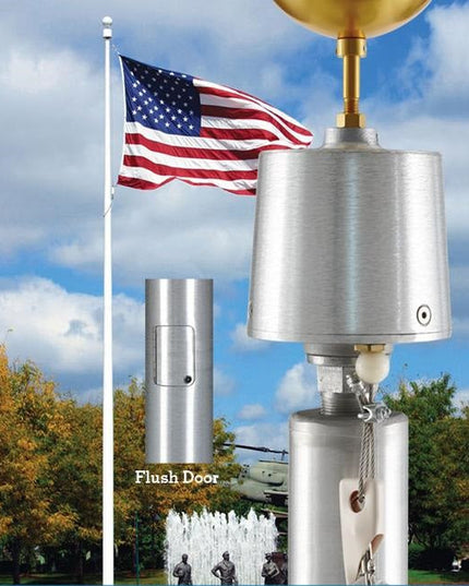 Aluminum Flagpole - Internal Cable Winch - Heavy Duty, Lifetime Warranty - Made in USA