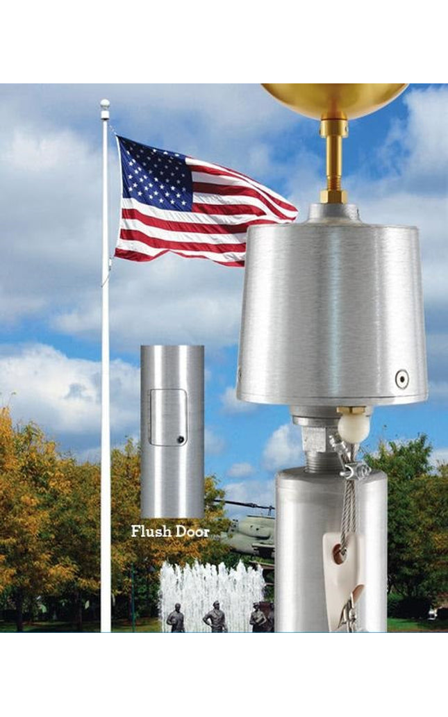 Aluminum Flagpole - Internal Cable Winch - Heavy Duty, Lifetime Warranty - Made in USA