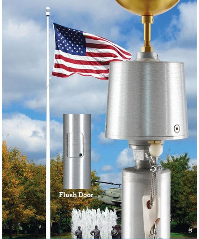 Aluminum Flagpole - Internal Cable Winch - Heavy Duty, Lifetime Warranty - Made in USA