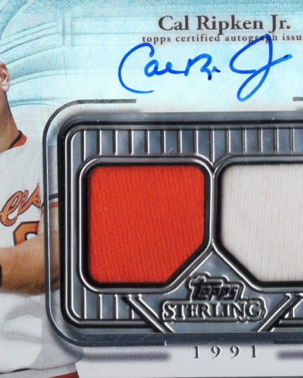 2025 Topps Sterling Cal Ripken Jr #SSACR Sterling Seasons 1991 Relic Auto /25 Baltimore Orioles Baseball Card