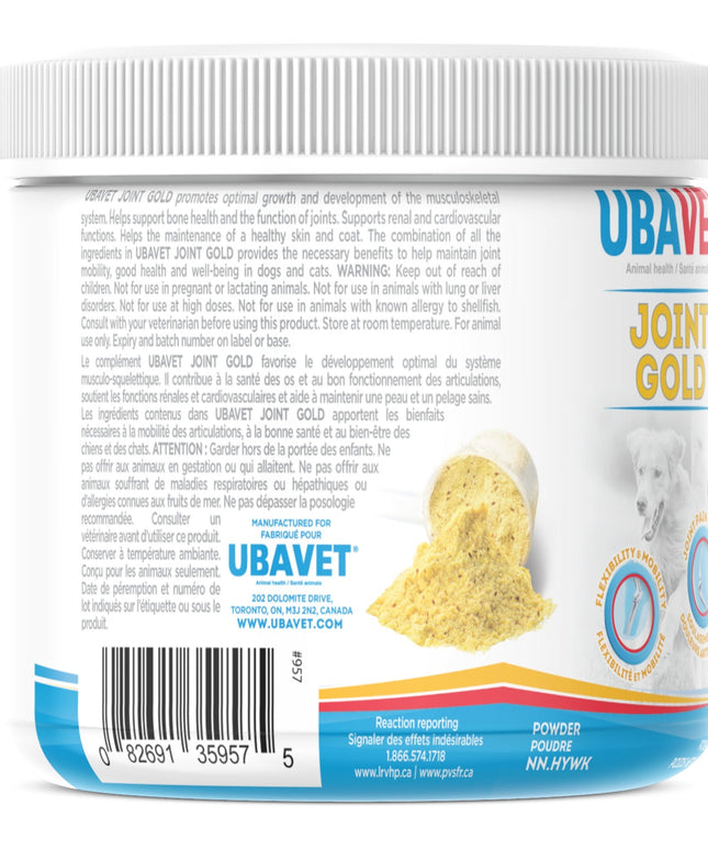 UBAVET Joint Gold Joint Care Powder for Dogs & Cats – 8.8 oz (250g)