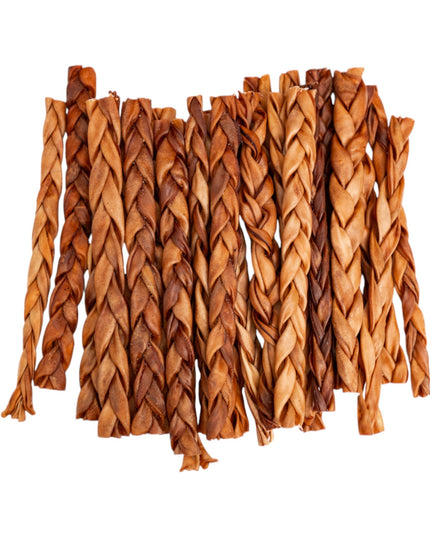 All-Natural Braided Collagen Stick Dog Treats, Supports Joint, Skin & Coat Health – 12-Inch Standard (25/Case)