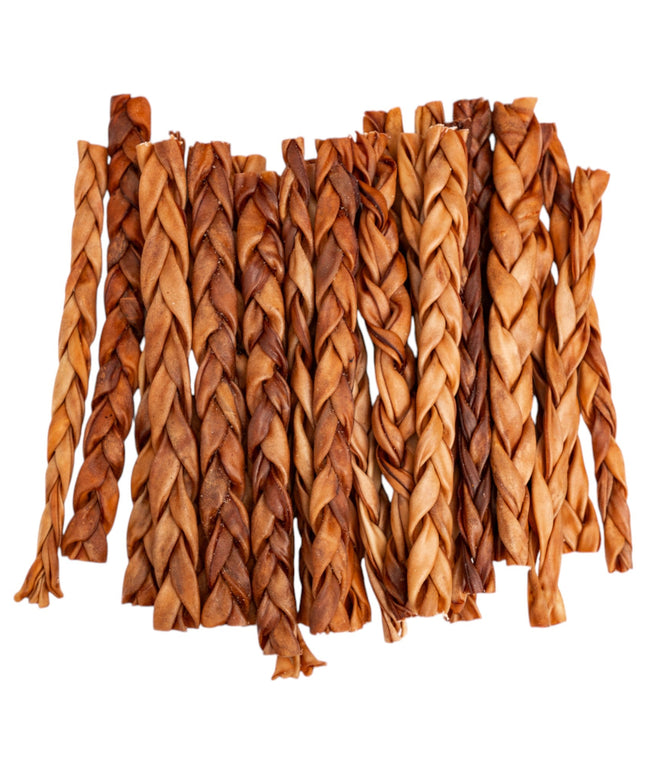 All-Natural Braided Collagen Stick Dog Treats, Supports Joint, Skin & Coat Health – 12-Inch Standard (25/Case)