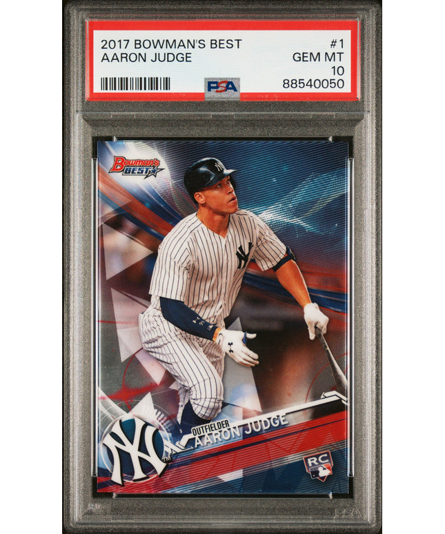 Graded 2017 Topps Bowmans Best Aaron Judge #1 Rookie RC Baseball Card PSA 10 Gem Mint