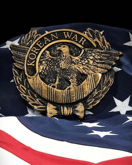 Korean War Veteran Grave Marker & Flag Holder with Aluminum Ground Spike
