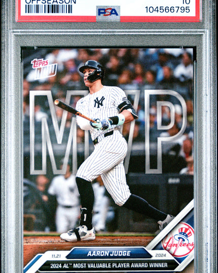 Graded 2024 Topps Now Aaron Judge #OS5 Offseason Baseball Card PSA 10 Gem Mint