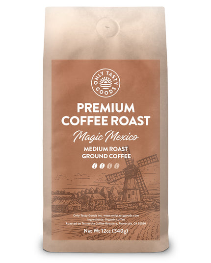 Magic Mexico Medium Roast Ground Coffee, Organic, Low Acid, Non-GMO