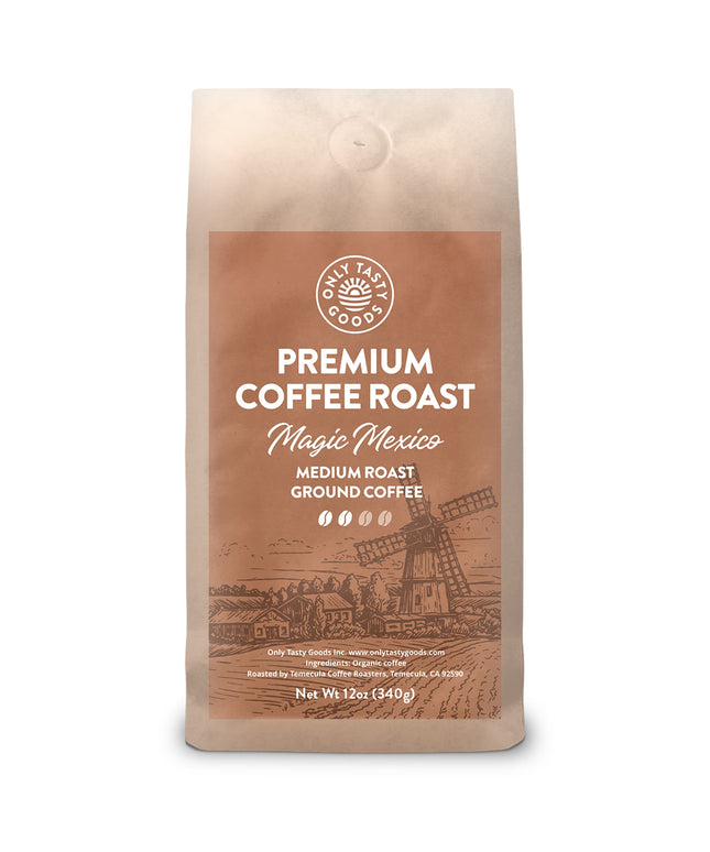 Magic Mexico Medium Roast Ground Coffee, Organic, Low Acid, Non-GMO
