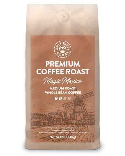 Magic Mexico Medium Roast Whole Bean Coffee, Organic, Low Acid, Non-GMO