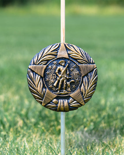 Revolutionary War Veteran Grave Marker & Flag Holder with Aluminum Ground Spike