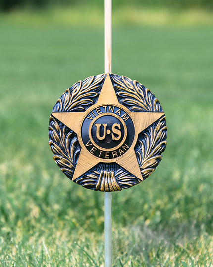 Vietnam Veteran Grave Marker & Flag Holder with Aluminum Ground Spike