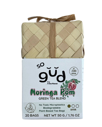 Moringa Pom Tea Green Tea Blend | Plant-based Tea Bags