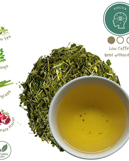 Moringa Pom Tea Green Tea Blend | Plant-based Tea Bags