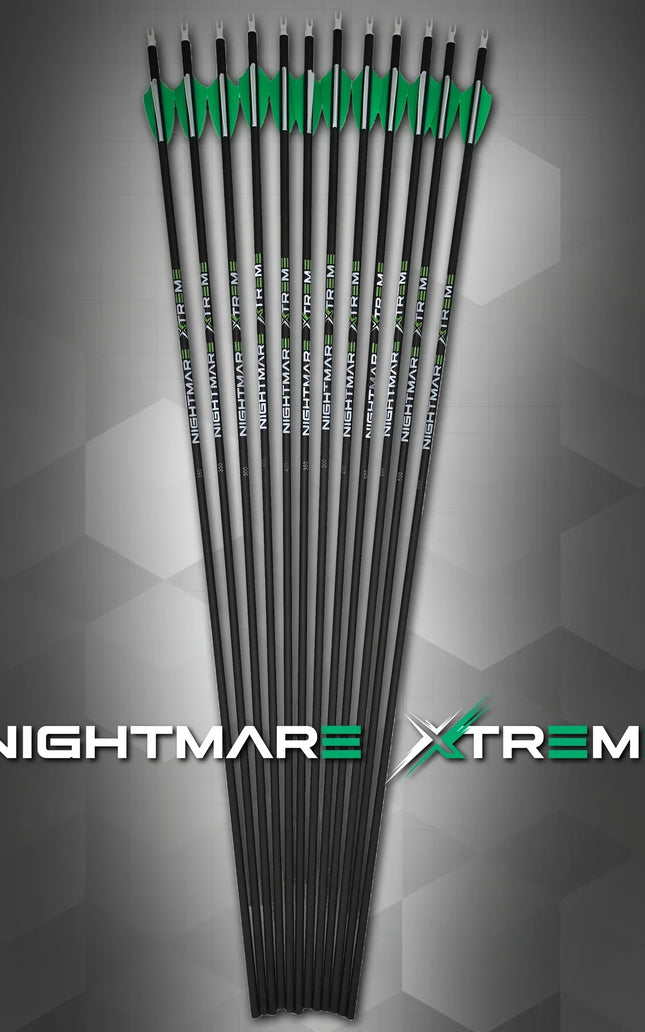 Nightmare Xtreme 2.0 300 / 350 / 400/ 500 spine Arrow 12/Pack Fletched