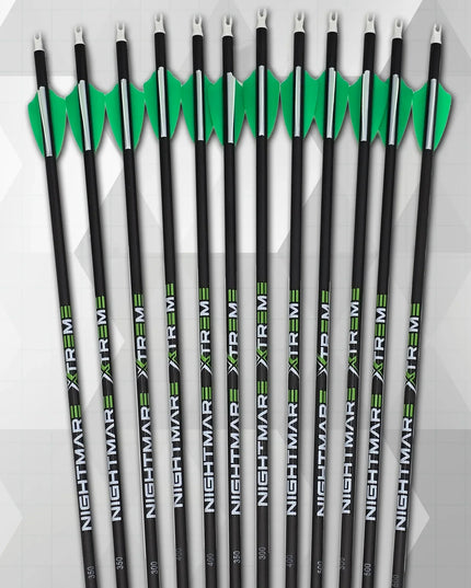 Nightmare Xtreme 2.0 300 / 350 / 400/ 500 spine Arrow 6/Pack Fletched