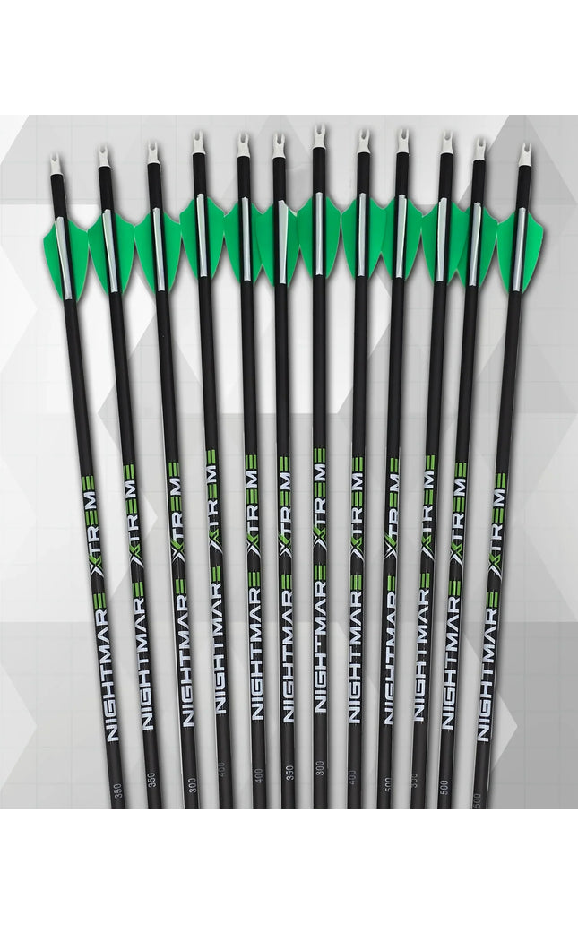 Nightmare Xtreme 2.0 300 / 350 / 400/ 500 spine Arrow 6/Pack Fletched