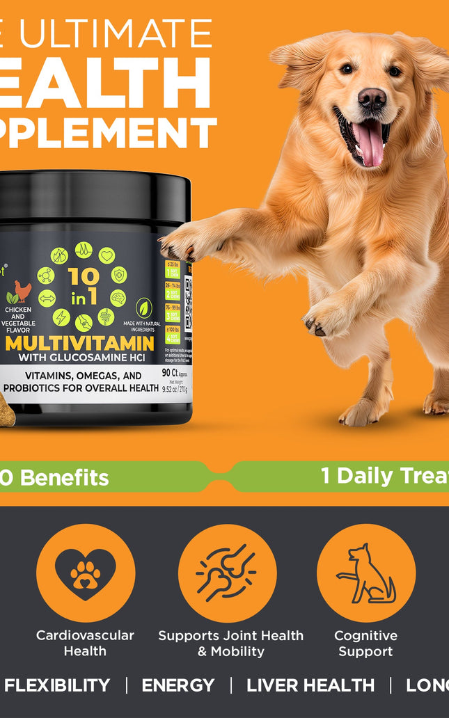 10 in 1 Multivitamin Chews for Dogs (Chicken Flavor)