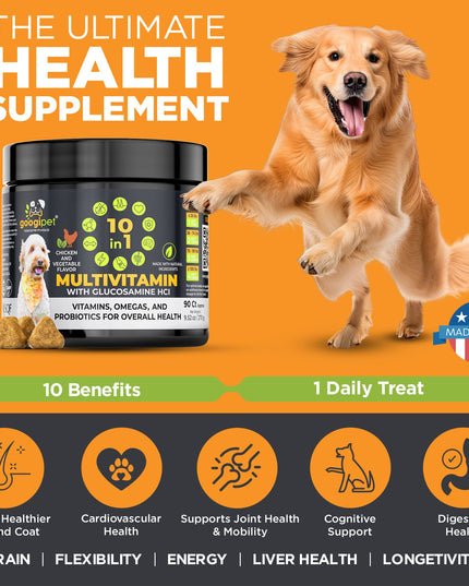 10 in 1 Multivitamin Chews for Dogs (Chicken Flavor)