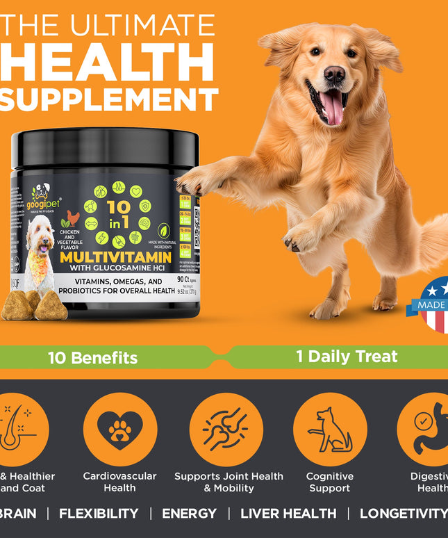 10 in 1 Multivitamin Chews for Dogs (Chicken Flavor)