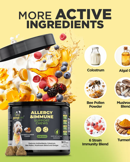 Allergy & Immune Support Chews for Dogs (Coconut & Carob Flavor)