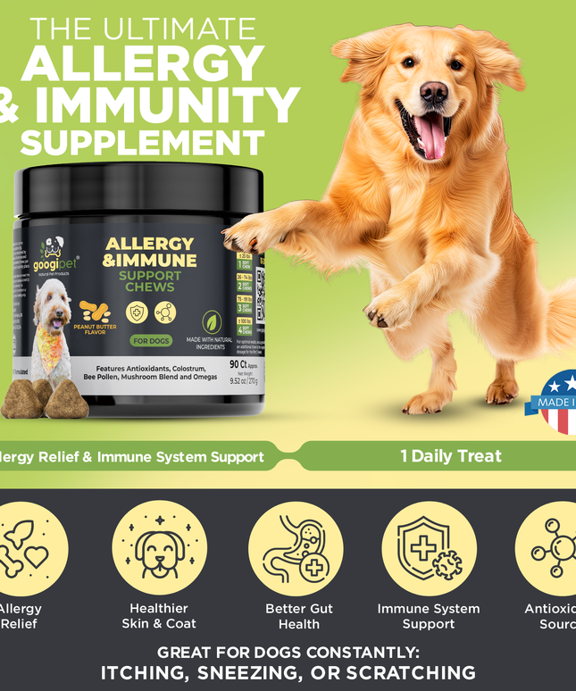 Allergy & Immune Support Chews for Dogs (Peanut Butter Flavor)