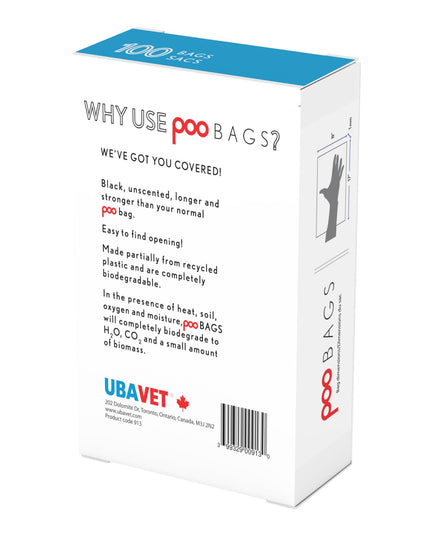 UBAVET DOO Extra-Long Durable Waste Bags for Dogs & Cats – (100-Pack)