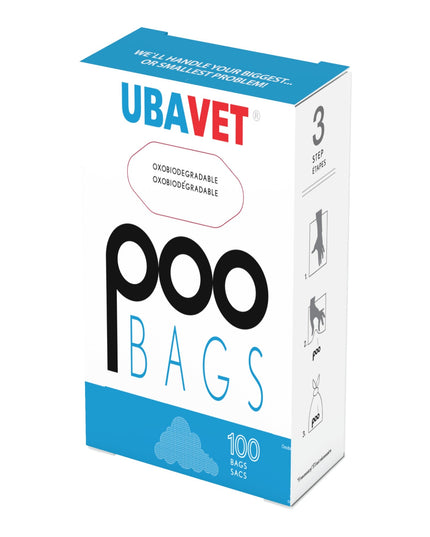 UBAVET DOO Extra-Long Durable Waste Bags for Dogs & Cats – (100-Pack)
