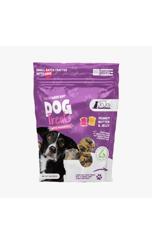 JoJo Good Chews Peanut Butter & Jelly Soft Chew Dog Treats
