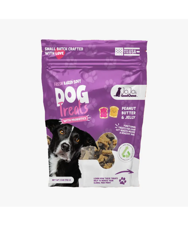 JoJo Good Chews Peanut Butter & Jelly Soft Chew Dog Treats