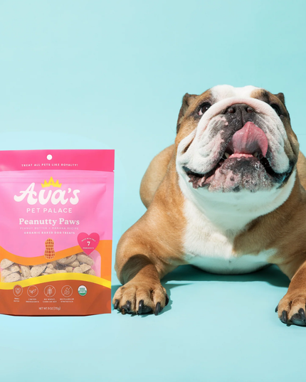 Ava's Pet Palace Organic Oven Baked Dog Treats - Peanutty Paws (6 oz) / 2-Pack
