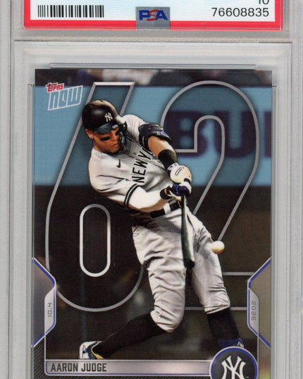 Graded 2022 Topps Now Aaron Judge #1012 62nd Home Run HR Record Baseball Card PSA 10 Gem Mint