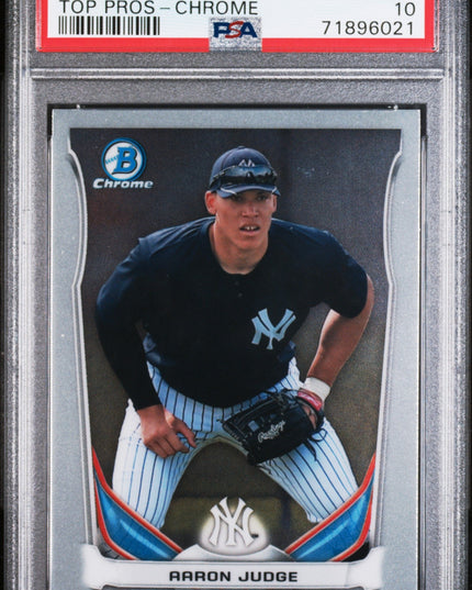 Graded 2014 Topps Bowman Draft Picks Aaron Judge #CTP39 Top Pros Chrome Rookie RC Baseball Card PSA 10 Gem Mint