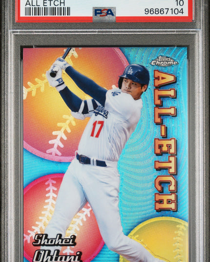 Graded 2024 Topps Chrome Shohei Ohtani #CAE1 All Etch Baseball Card PSA 10 Gem Mint
