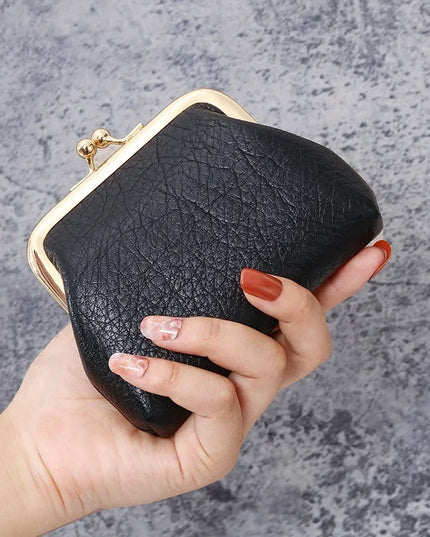 2024 New Retro Purse Ladies Short Buckle Candy Colored Coin Purse Change Purse Cute Wallet Clutch Bag Wallets for Women