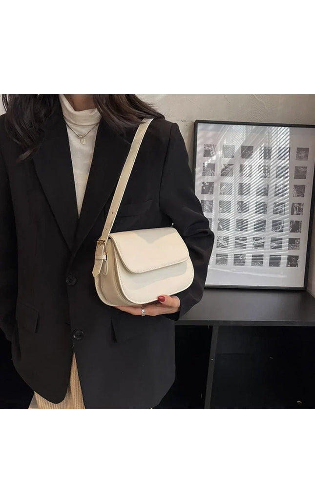 Advanced Texture Small Saddle Bag Women’s Fashion Messenger Underarm Sling Bag