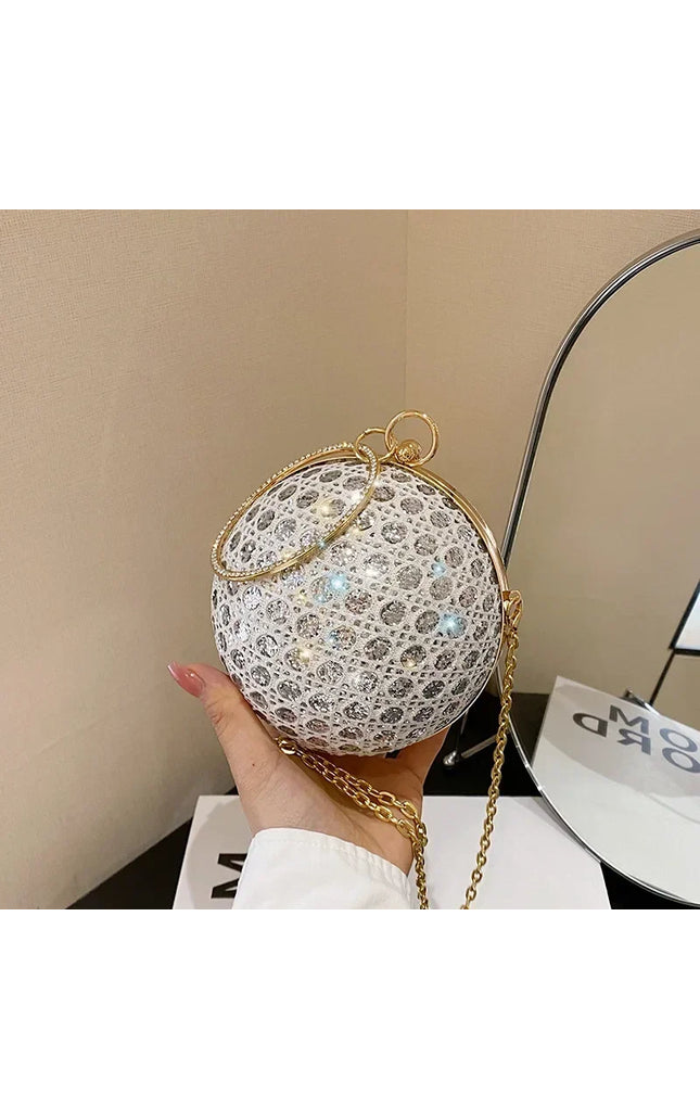 Sparkly Diamond Evening Purse - Luxury Mini Party Shoulder Bag