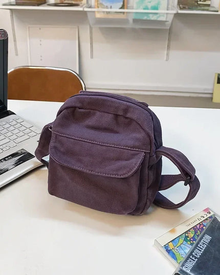 Fashion Canvas Crossbody Bags for Women - Mini Shoulder Phone Purse, Cotton Cloth Handbags