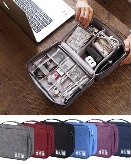 Travel Closet Organizer Case for Headphones Storage Bag Digital Portable Zipper Accessories Charger Data Cable USB Cosmetics