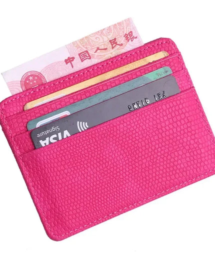 Portable Double Sided Pattern Card Wallet Id Holders Women Men Slim Wallet Change Purse Travel Wallet Holder with 5 Card Slots