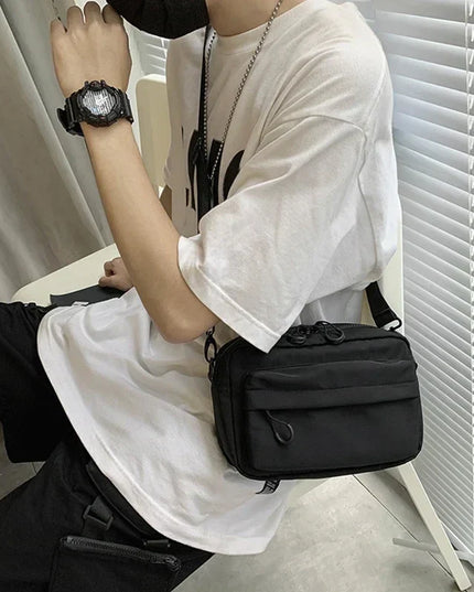 Unisex Nylon Messenger Bag Travel Waist Chest Shoulder