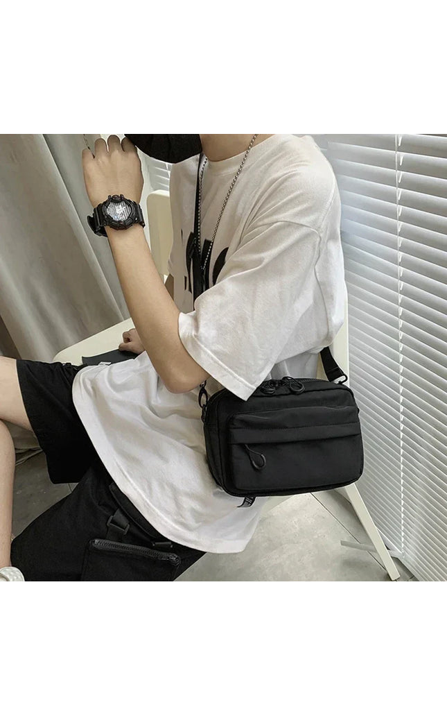 Unisex Nylon Messenger Bag Travel Waist Chest Shoulder