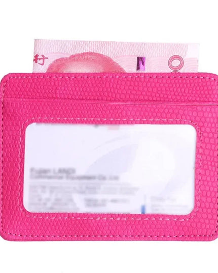 Portable Double Sided Pattern Card Wallet Id Holders Women Men Slim Wallet Change Purse Travel Wallet Holder with 5 Card Slots