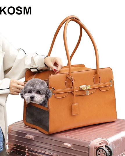 Premium Leather Pet Carrier