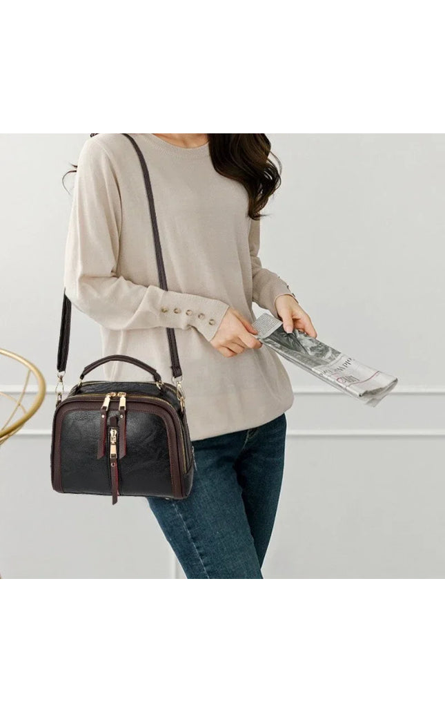 Luxury Alligator Pattern PU Leather Shoulder Bag Women's Handbag