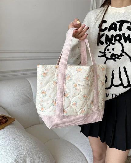 Floral Patchwork Women's Tote Shoulder Bag Purse