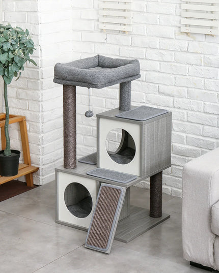 Natural Wooden Cat Tower