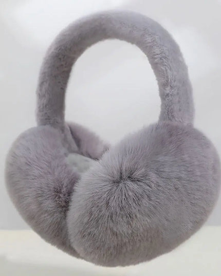 New Men Women Plush Ear Warmer Solid Color Winter Earmuffs Thickened Folding Earflap Ear Cover Outdoor Cold Protection