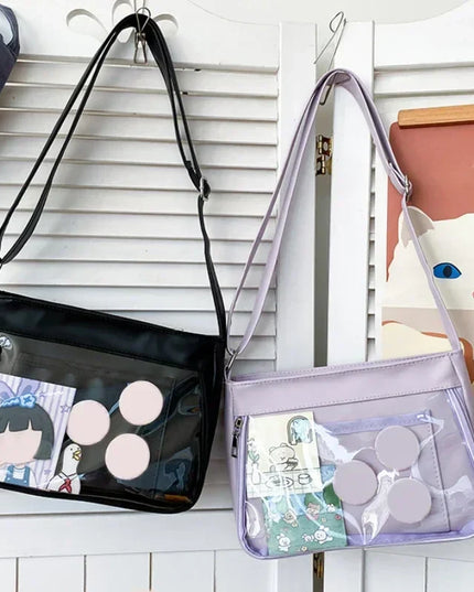 Ita Bag PU Transparent Pocket Crossbody Shoulder Bag