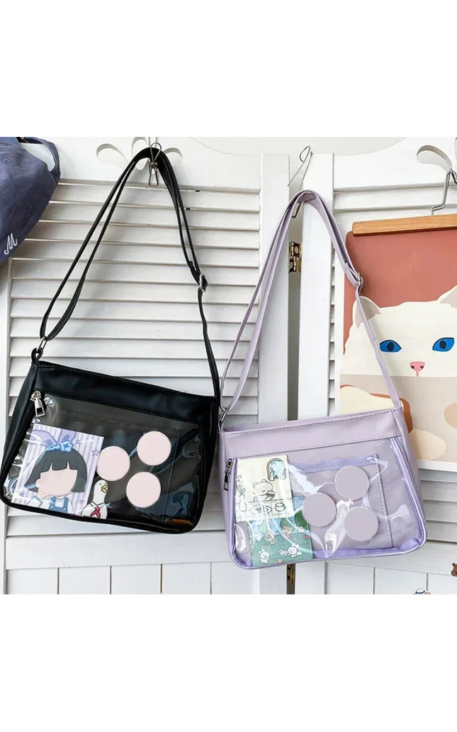 Ita Bag PU Transparent Pocket Crossbody Shoulder Bag